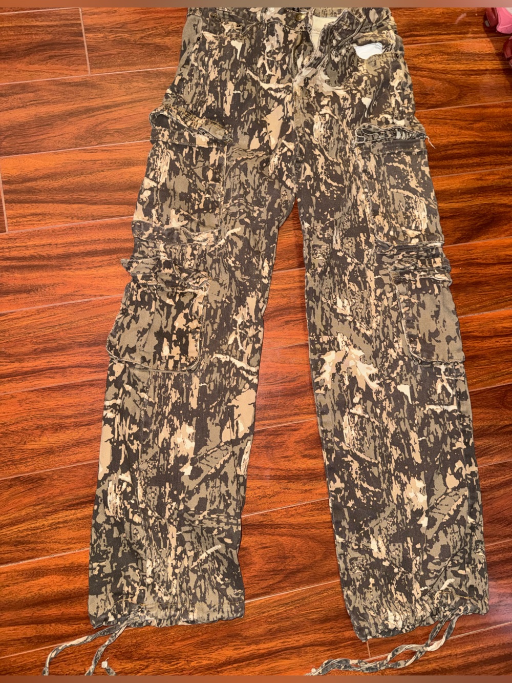 Fashion Nova Women's Camo Cargo Pants - Brown & Black